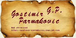 Gostimir Parmaković vizit kartica